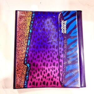 Mead Trapper Keeper Binder Retro Animal Print Neon Zebra Leopard 2022 Reissue